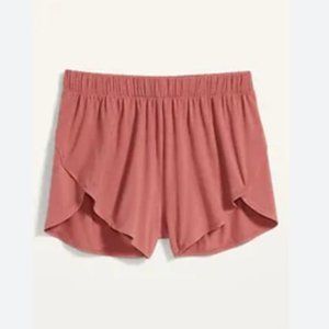 NWT Old Navy High-Waisted Dolphin-Hem Pajama Shorts RUNS LARGE